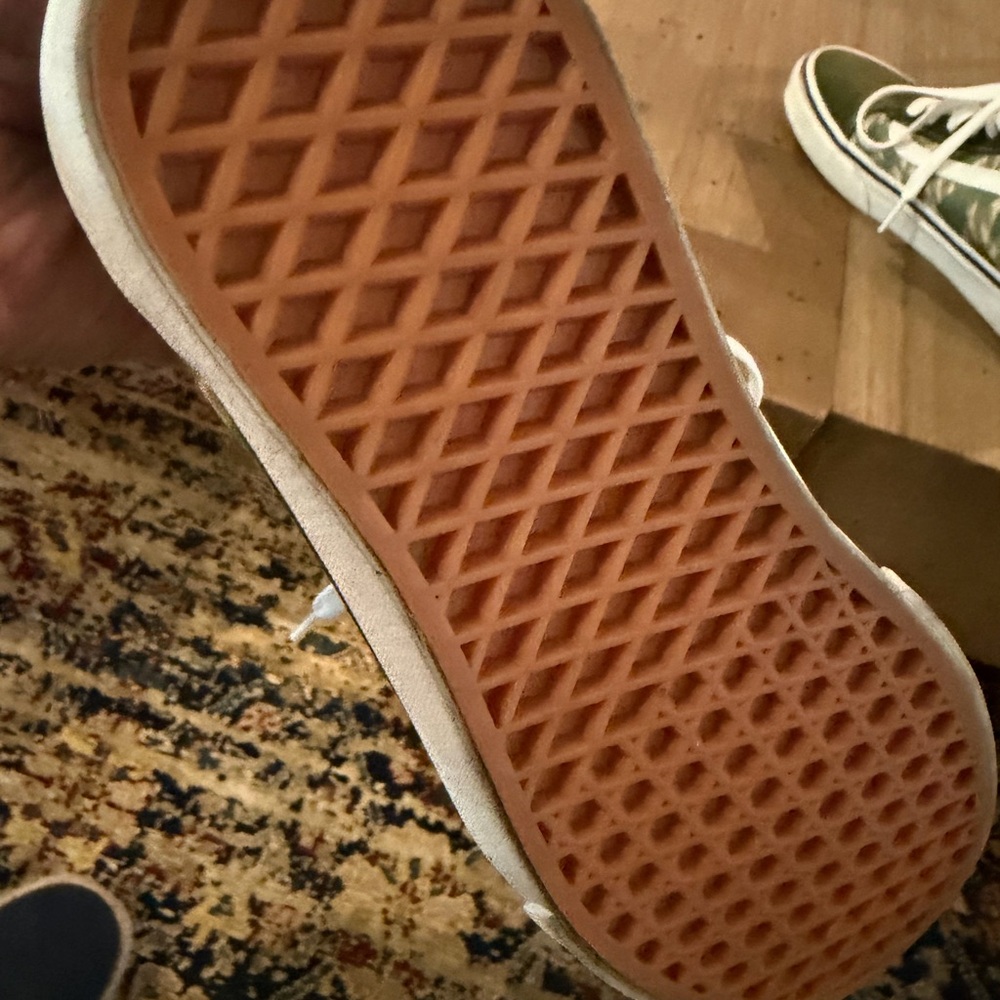 Vans Olive Green and White Athletic Shoes - Picture 3 of 6